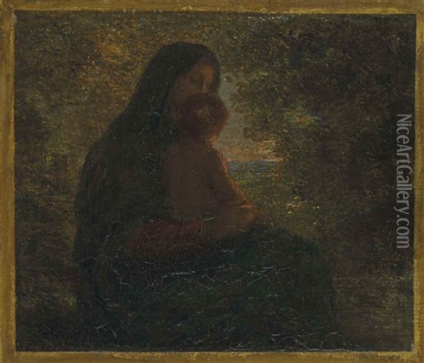 Vierge A L'enfant Oil Painting - Henri Fantin-Latour