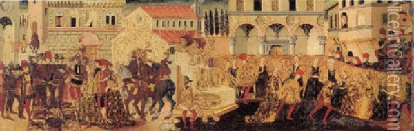 The Continence Of Scipio Oil Painting -  Apollonio di Giovanni di Tommaso