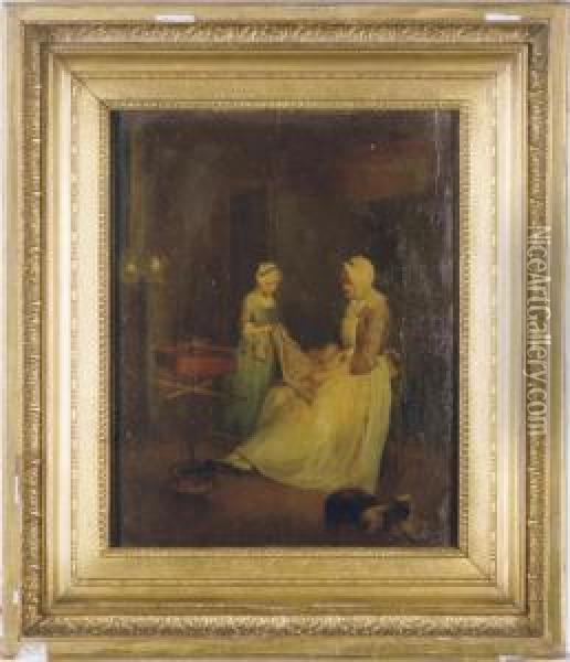 La Mere Laborieuse Oil Painting - Jean-Baptiste-Simeon Chardin