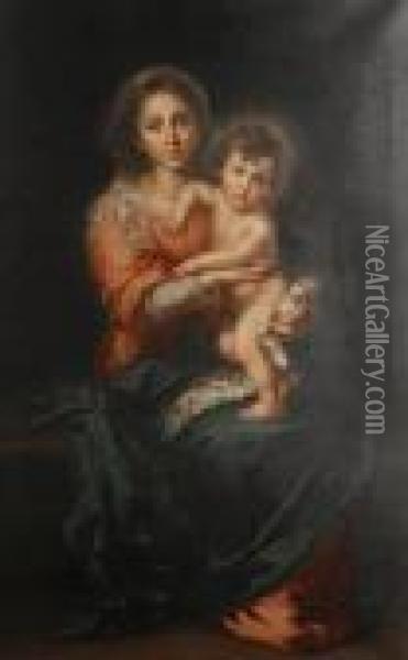Madonna And Child Oil Painting - Bartolome Esteban Murillo