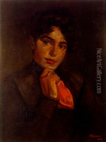Portrait Of Mrs. Renee Ashton Oil Painting - Julian Rossi Ashton
