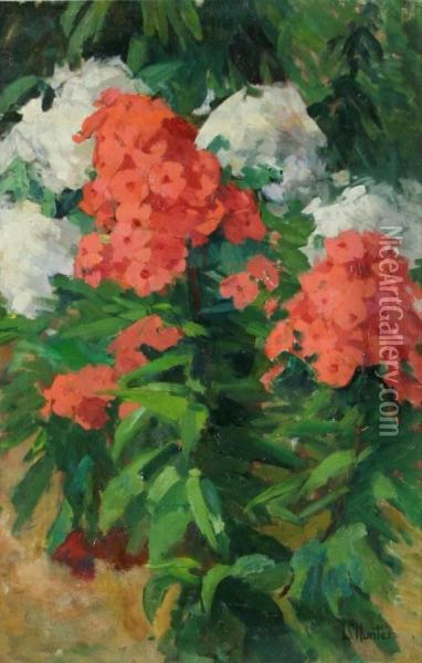 Rhododendrons Oil Painting - Lizbeth Clifton Hunter