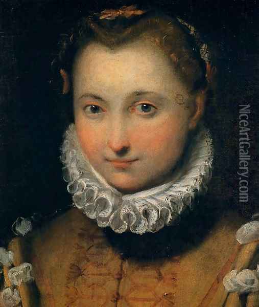 Portrait of a Young Woman Oil Painting - Federico Fiori Barocci
