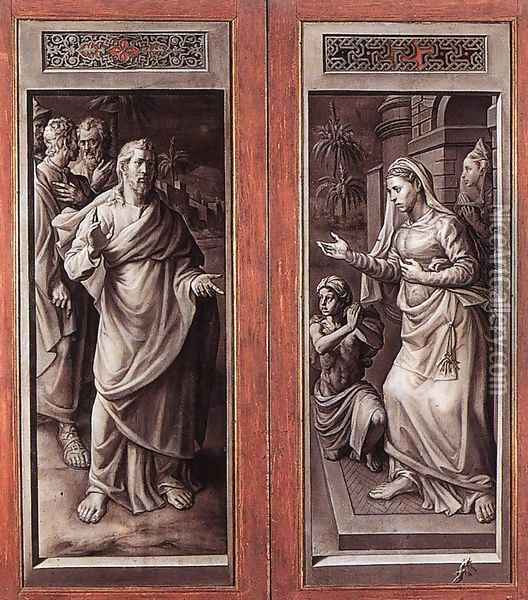 Triptych of the Micault Family (closed) 2 Oil Painting - Jan Cornelisz Vermeyen