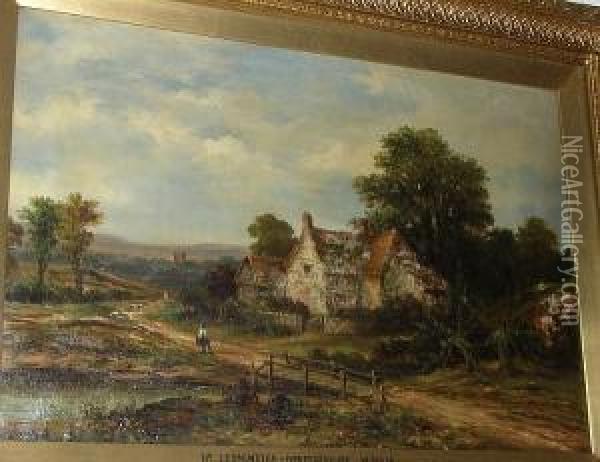 Near Leominster - Herefordshire Oil Painting - William R. Stone