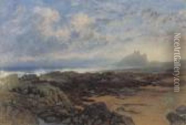 Bamburgh Castle At Twilight Oil Painting - Alfred William Hunt