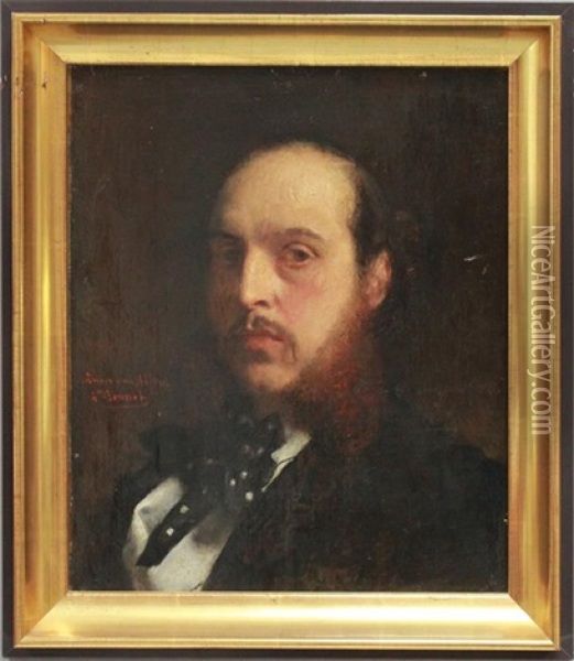 Portrait Des Malers Alfred Sisley (?) Oil Painting - Leon Bonnat