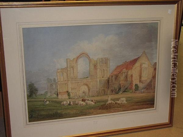 Metrose Abbey Oil Painting - James Baynes