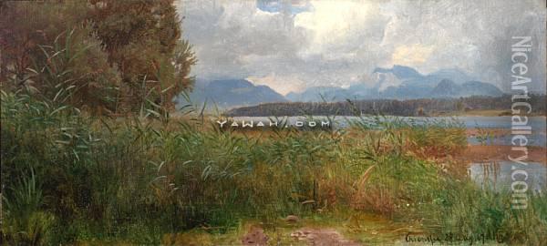 Sivstudie, Chiemsee Oil Painting - Hans Fredrik Gude