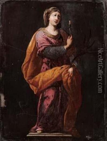 Sant'apollonia Oil Painting - Alessandro Turchi