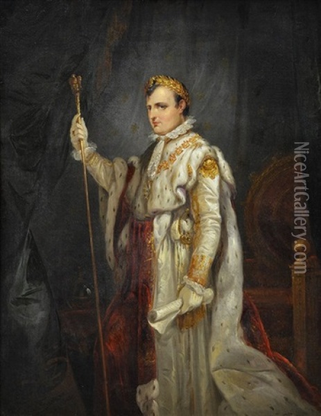 Napolean Oil Painting - Thomas Jones Barker