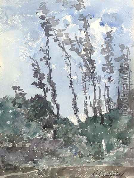 A study of trees Oil Painting - Henri-Joseph Harpignies