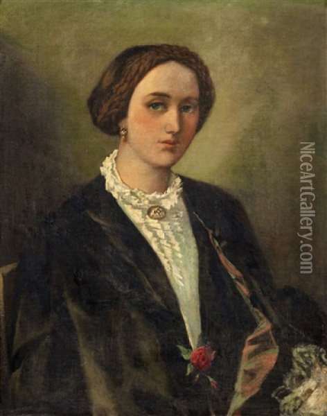 Portrait Of Mathilde Harrich Oil Painting - Anselm Friedrich Feuerbach