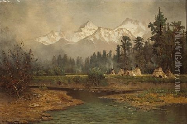 Indian Country, Tahoe Oil Painting - Edwin Deakin