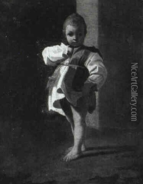 A Study Of The Boy From `l'elemosina' Oil Painting - Bartolomeo Schedoni