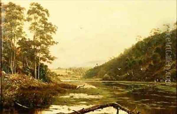 Browns River Tasmania Oil Painting - Capt. John Haughton Forrest