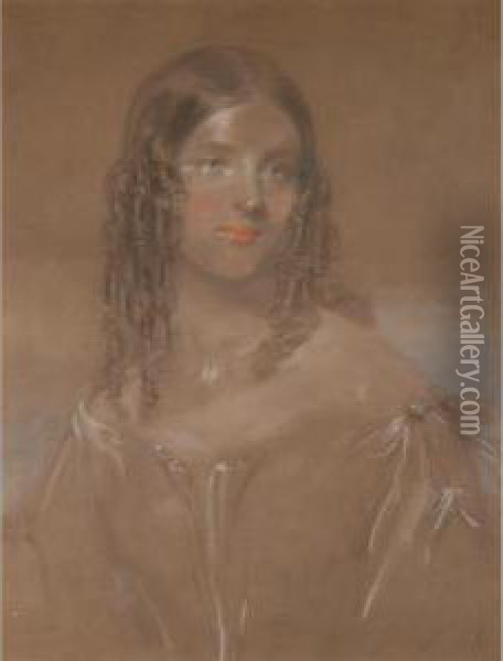 Portraits Of Princess Nicholas 
Esterhazy; The Hon. Francis Villiers; And Lady Clementina Villiers Oil Painting - John Hayter