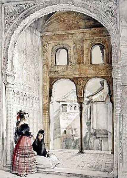 Window in the Hall of Ambassadors Oil Painting - John Frederick Lewis