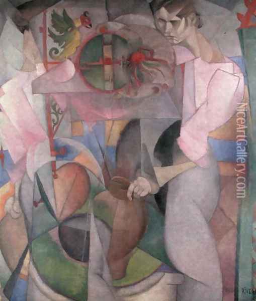 Woman at a Well 1913 Oil Painting - Diego Rivera