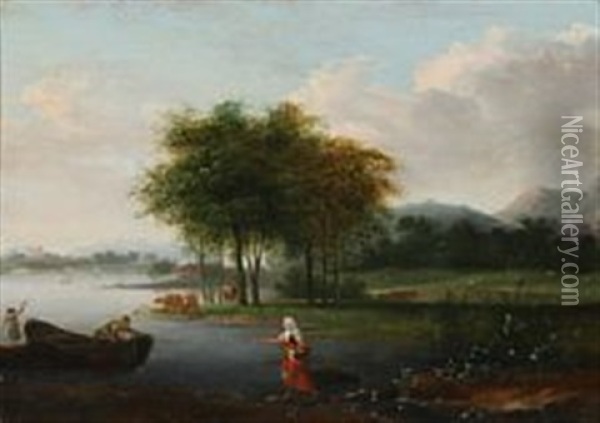 Landscape From Schwitzerland Oil Painting - Jens Juel