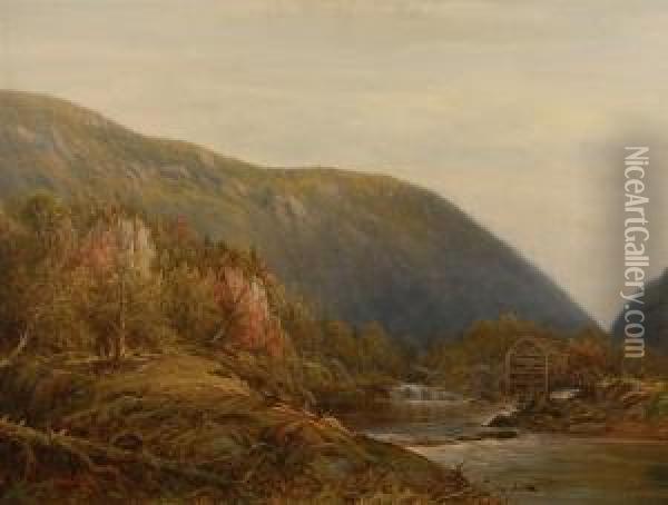 Autumn River Landscape Oil Painting - William Louis Sonntag