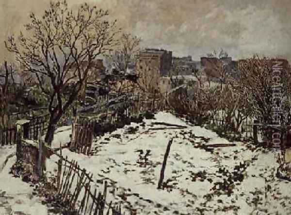 The Allotments of Montmartre Oil Painting - Marcel Leprin