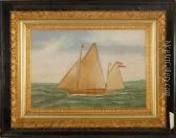 The Yacht Oil Painting - Thomas Willis