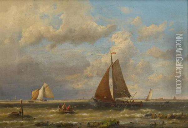 Marine Par Temps Calme Oil Painting - Hermanus Koekkoek