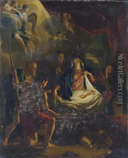 L'adoration Des Bergers Oil Painting - Philip Le Petit Van Dyk