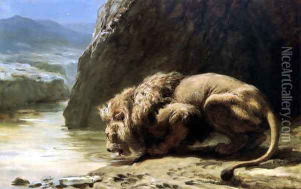 The King Drinks Oil Painting - Briton Riviere