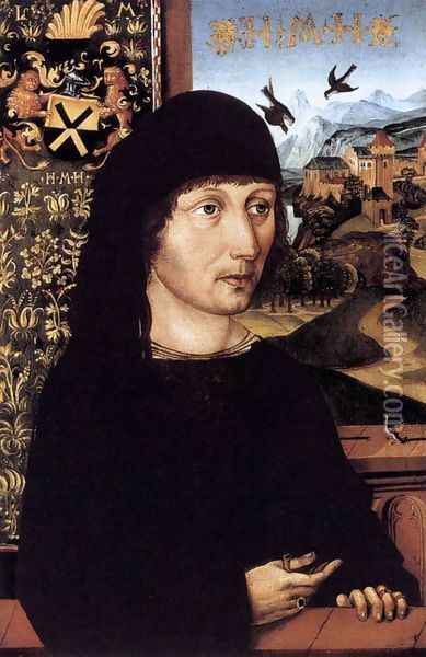 Portrait Of Levinus Memminger 1485 Oil Painting - Michael Wolgemut