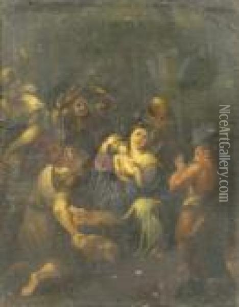 The Adoration Of The Shepherds Oil Painting - Annibale Carracci
