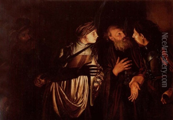 St. Peters Fornekande Oil Painting - Gerard Seghers