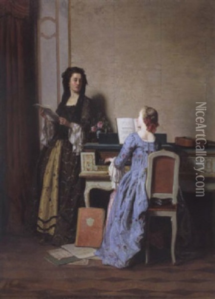La Musique Oil Painting - Jean Carolus