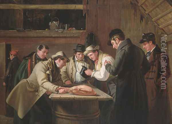 The Raffle (Raffling for the Goose) Oil Painting - William Sidney Mount