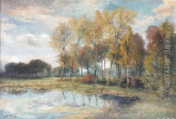 Sous-bois Avec Etang Oil Painting - Willem Delsaux