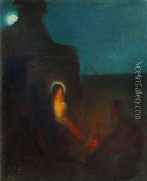 Fuga In Egipt Oil Painting - Nicolae Grimani