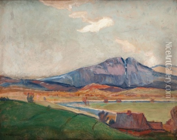 View Of The Giewont Oil Painting - Henryk Szczyglinski