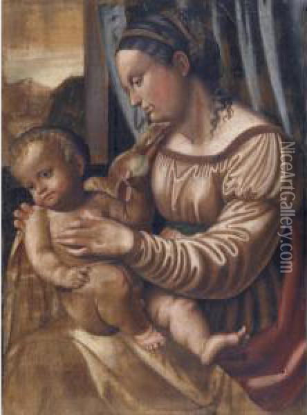 Madonna And Child Oil Painting - Calisto Piazza