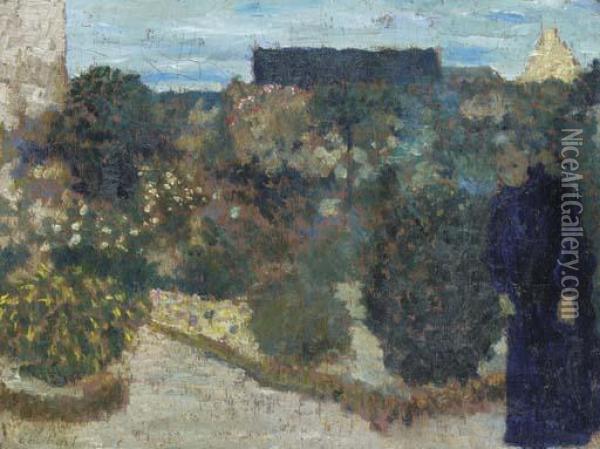 Marie Au Jardin Oil Painting - Jean-Edouard Vuillard
