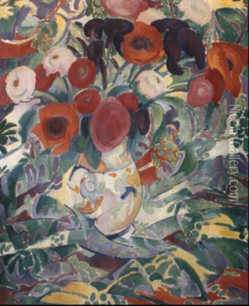 Fleurs Oil Painting - Leo Gestel