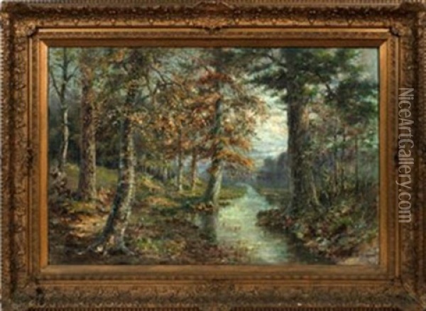 Fall Forest Landsape Oil Painting - William Savery Bucklin