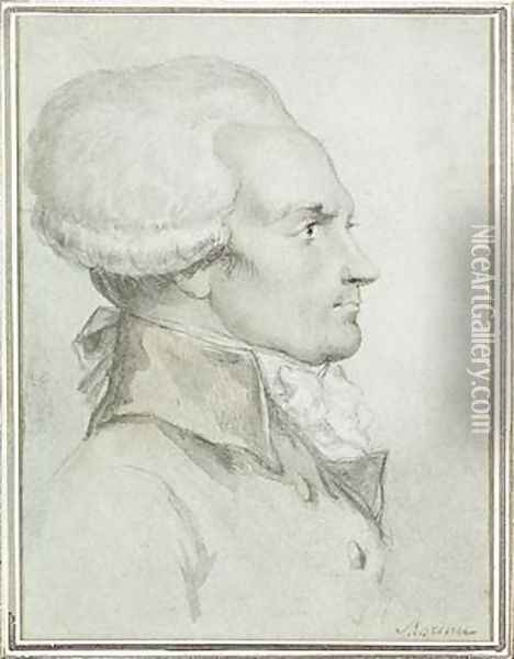 Portrait of Maximilien de Robespierre 1758-94 Oil Painting - Jean-Michel Moreau