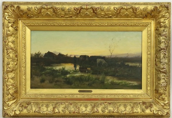 Bij De Ven Oil Painting - Herman Johannes van der Weele