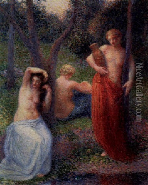 Les Trois Graces Oil Painting - Hippolyte Petitjean