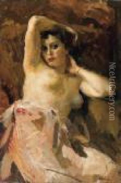 Nudo Femminile Oil Painting - Giuseppe Amisani
