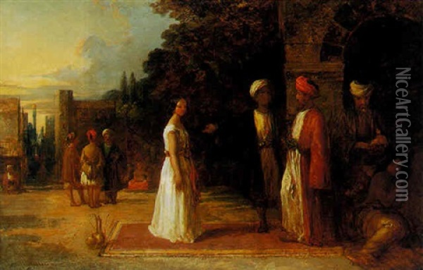 The Slave Market Oil Painting - William James Mueller