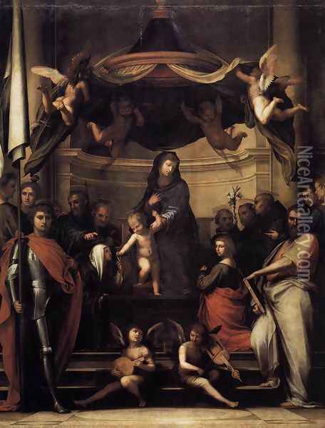 Mystic Marriage of St Catherine 1512 Oil Painting - Fra Bartolomeo
