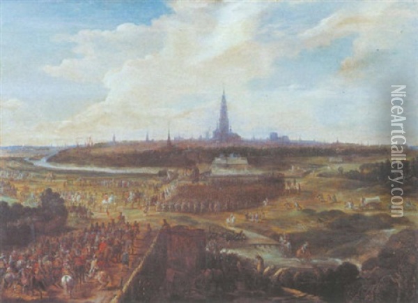 Einzug Des Spanischen Statthalters Der Niederlande In Antwerpen Oil Painting - Pieter Meulener