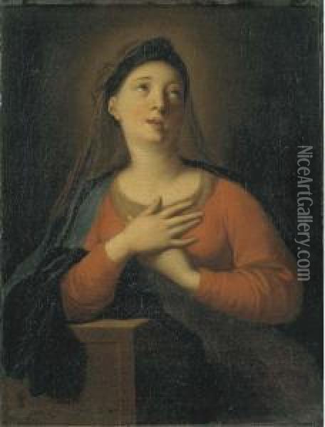 La Madonna Annunciata Oil Painting - Jacques-Francois Courtin